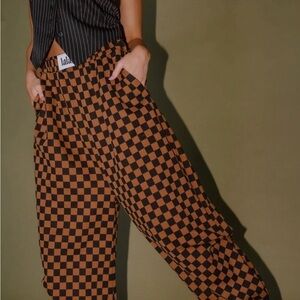 Rocky Harem Pants in Mocha/Black Checkerboard - Dressed in Lala